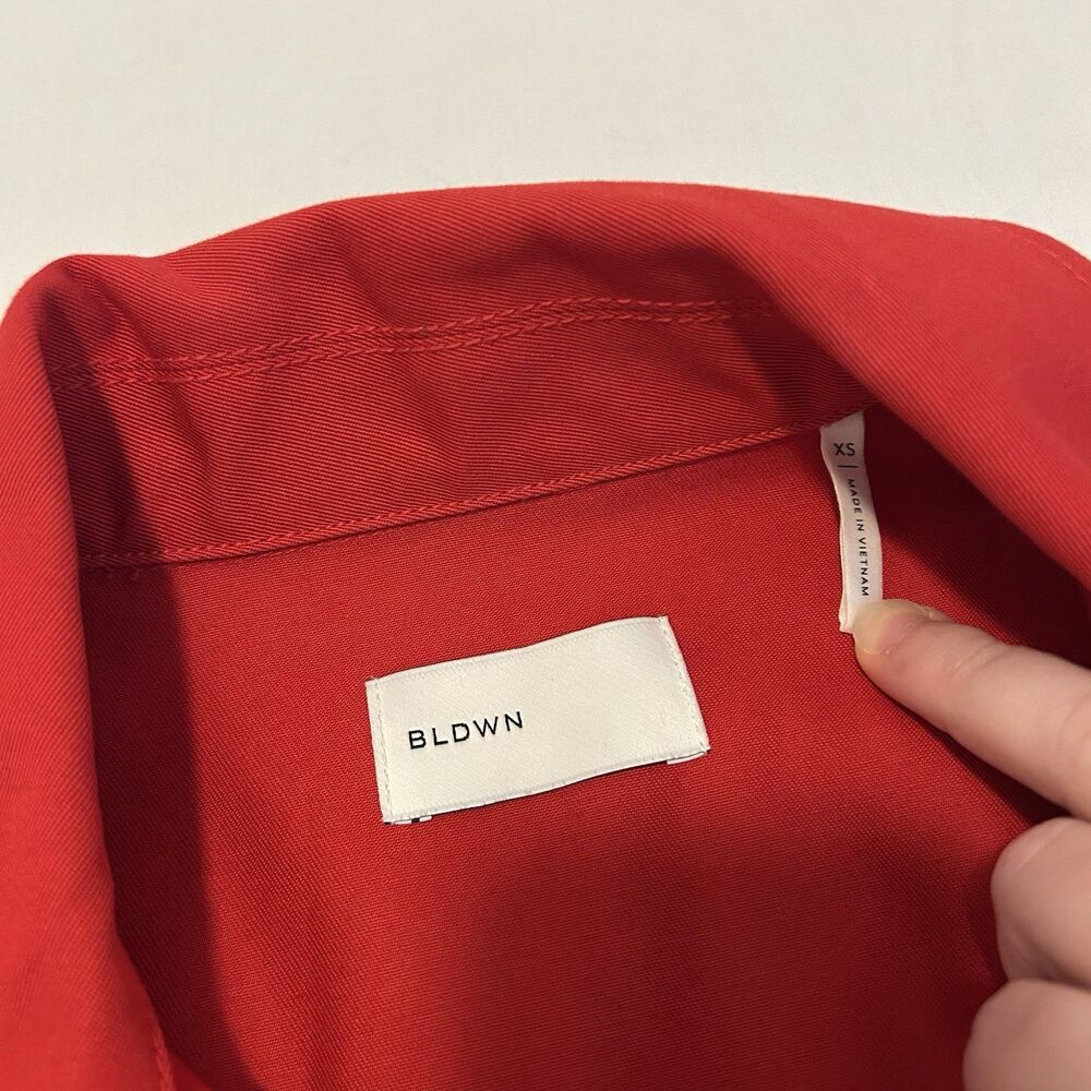 BLDWN Baldwin Sonic Jacket Red Scarlet Twill 100% Cotton - Women's XS - Picture 7 of 14
